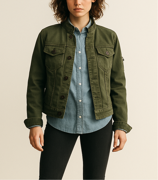 Jacket de mujer Tommy Hilfiger 🇺🇸 Color verde militar Talla S (6)