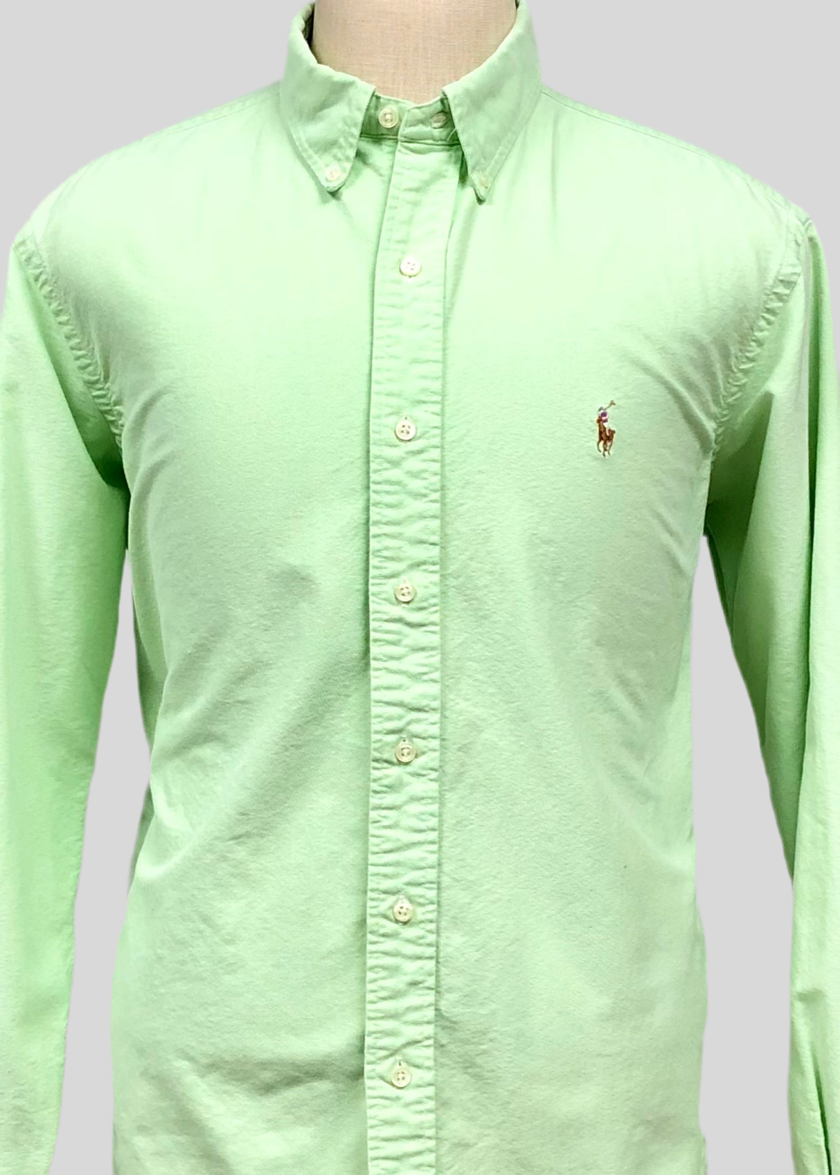 Camisa de botones Polo Ralph Lauren 🏇🏼 Oxford en color verde claro Talla M Entalle Regular