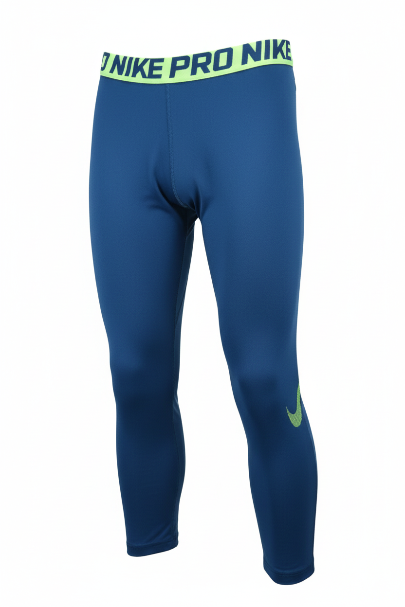 Mallas de entrenamiento Nike ✔️ Pro Dri-FIT para hombre Color Azul y verde Talla L