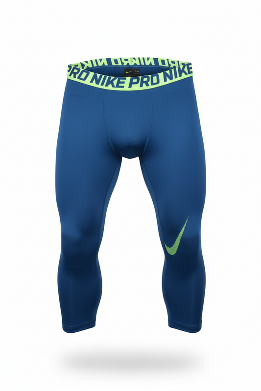 Mallas de entrenamiento Nike ✔️ Pro Dri-FIT para hombre Color Azul y verde Talla L