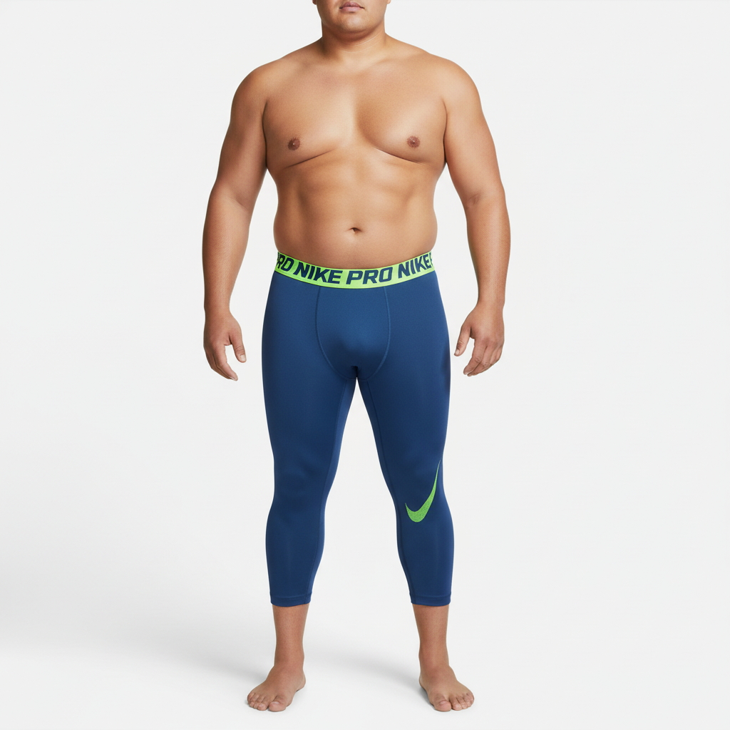 Mallas de entrenamiento Nike ✔️ Pro Dri-FIT para hombre Color Azul y verde Talla L