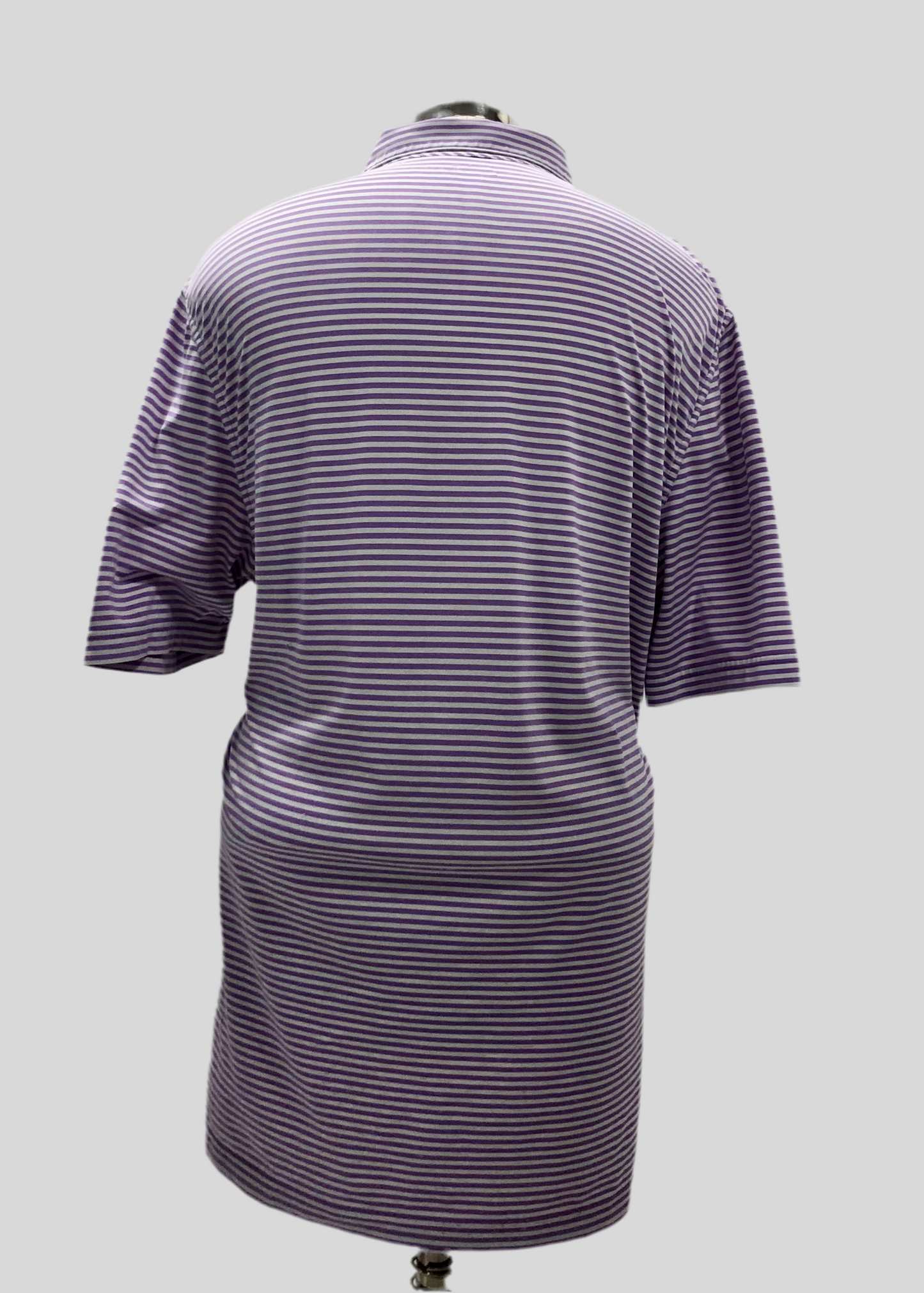 Camiseta Polo Vineyard Vines 🐳 Performance con rayas en morado y blanco Talla XL Entalle Regular