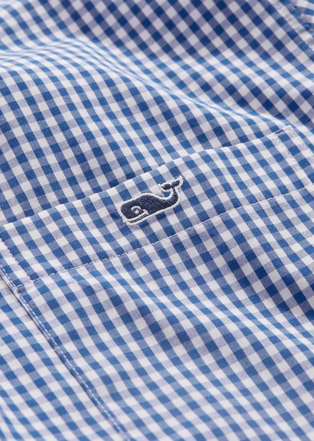 Camisa de botones Vineyard Vines 🐳 con patrón de cuadros gingham en color azul y blanco Talla XXL Entalle Clásico