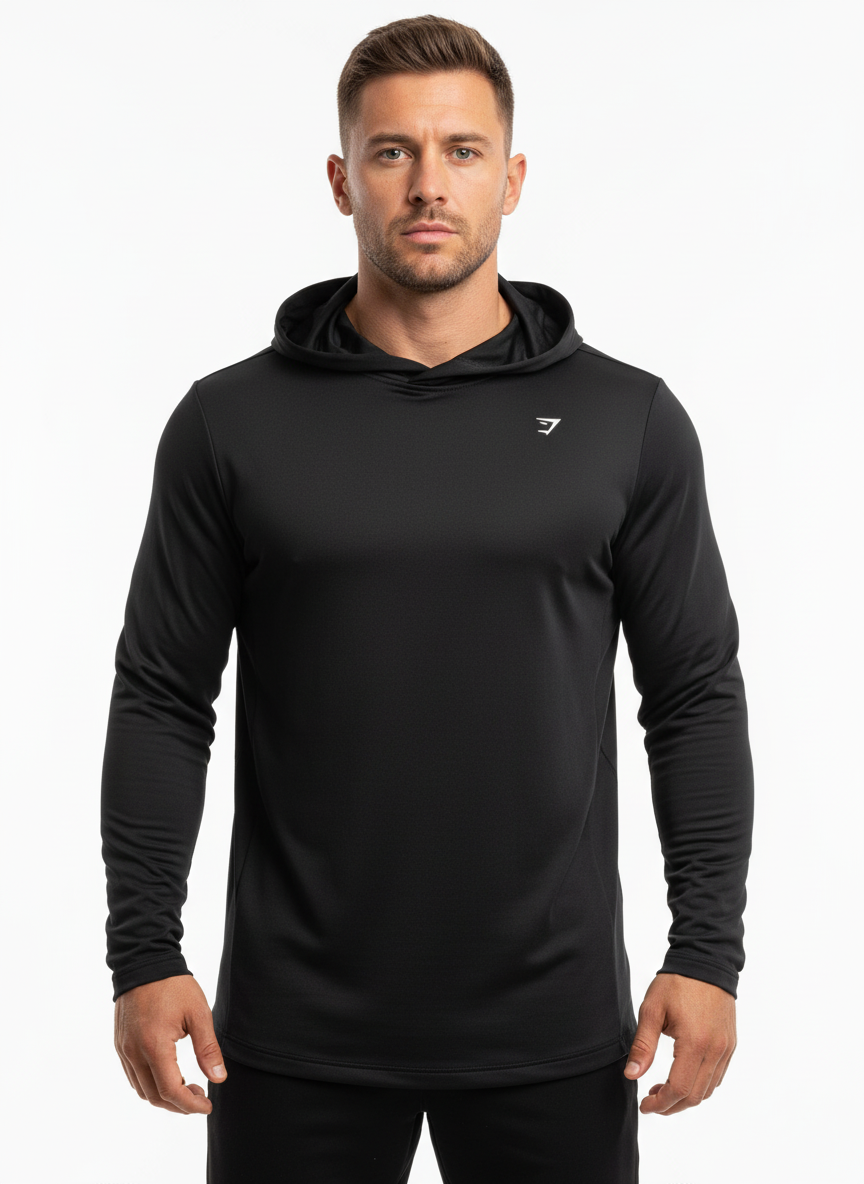 Sudadera Hoodie con capucha Gymshark 🏋🏽 color negro reflectante Talla L y XL