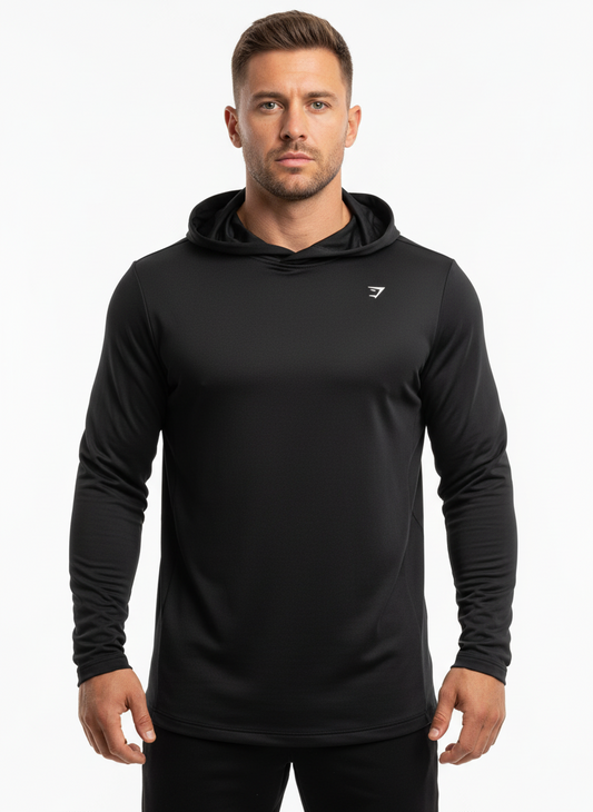 Sudadera Hoodie con capucha Gymshark 🏋🏽 color negro reflectante Talla L y XL