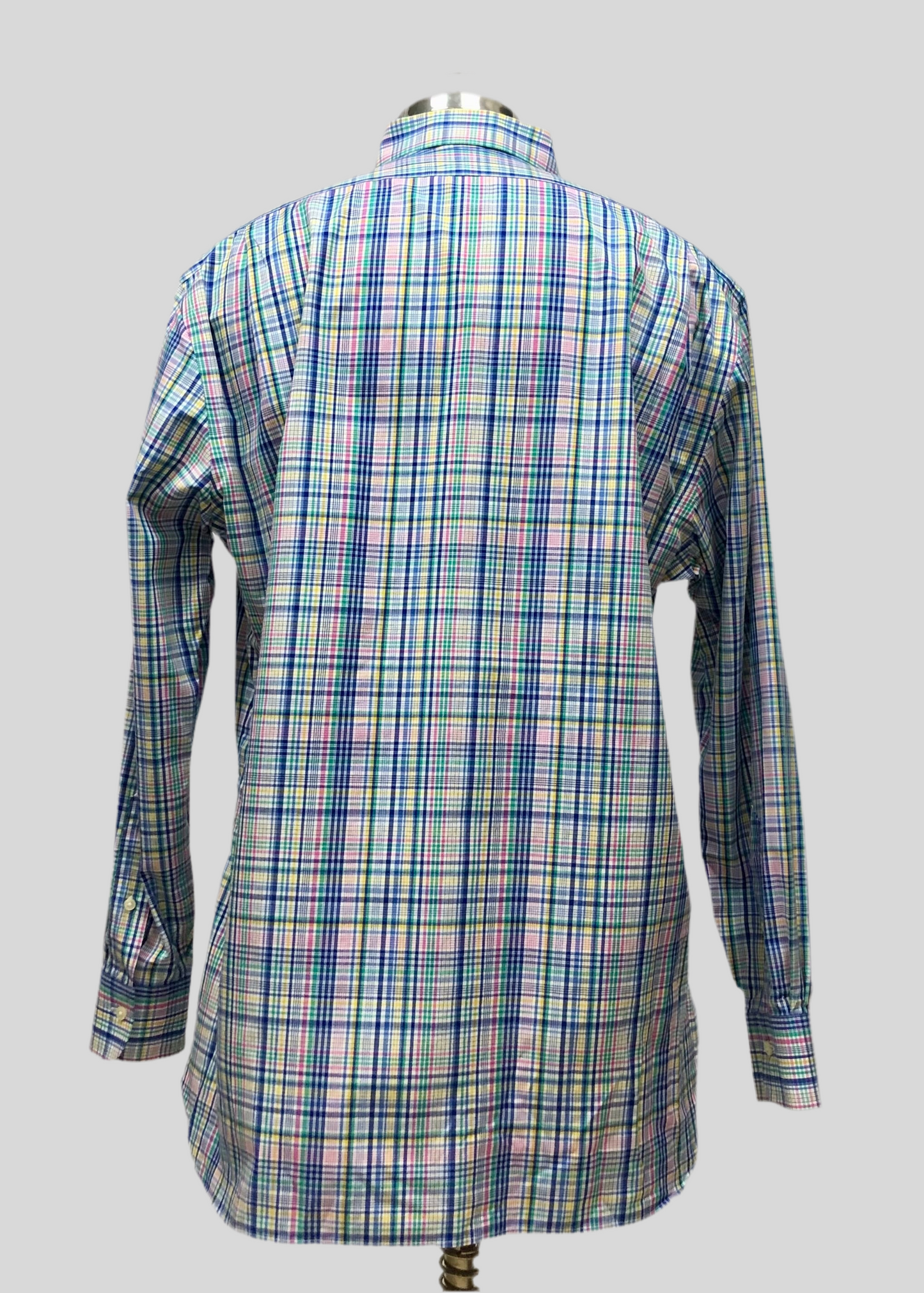 Camisa Polo Ralph Lauren 🏇🏼 con patron de cuadros tartan multicolor Talla XL Entalle Slim Fit