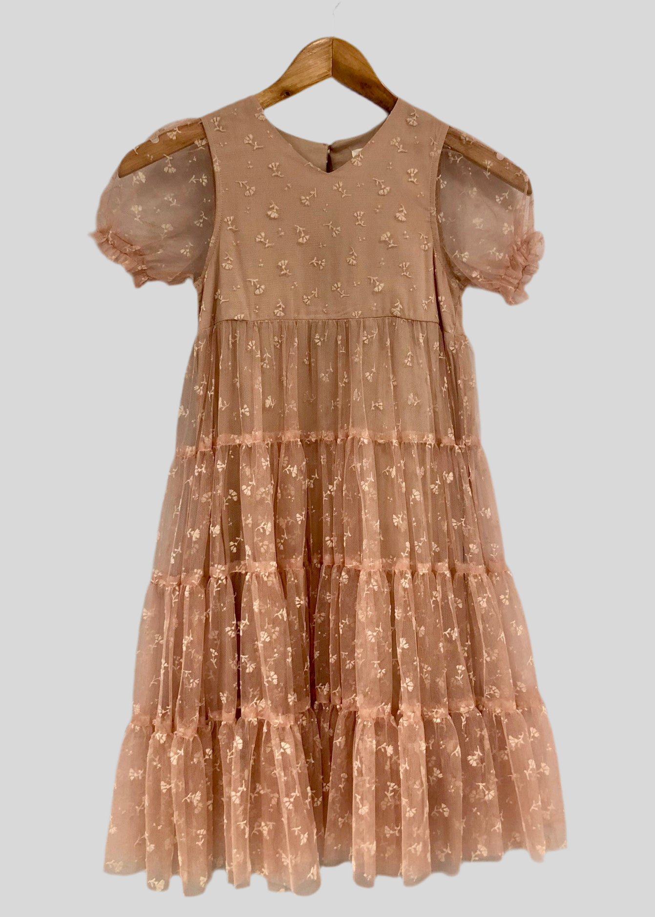 Vestido de niña Europeo Noralee ⭐️ Color rosado claro Talla 6