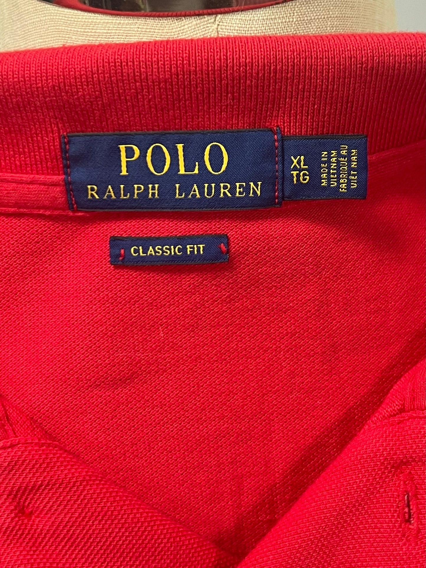 Camiseta Polo Ralph Lauren 🏇🏼 color rojo Talla XL Entalle Clásico