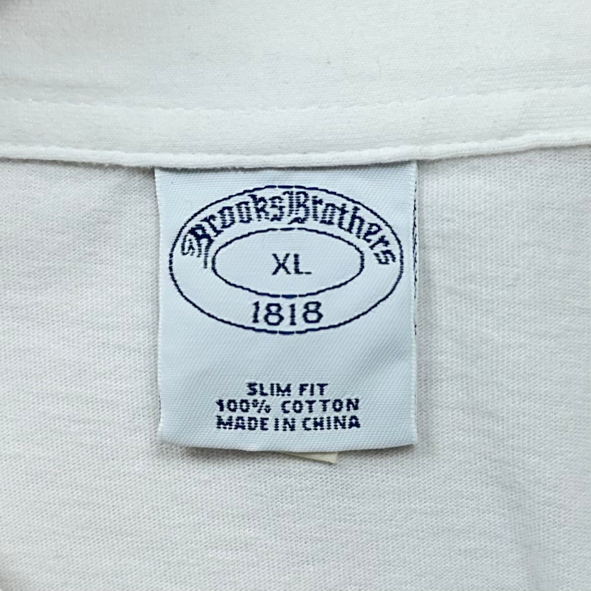 Camiseta Polo Brooks Brothers 🐑 color blanco Talla XL Entalle Slim Fit