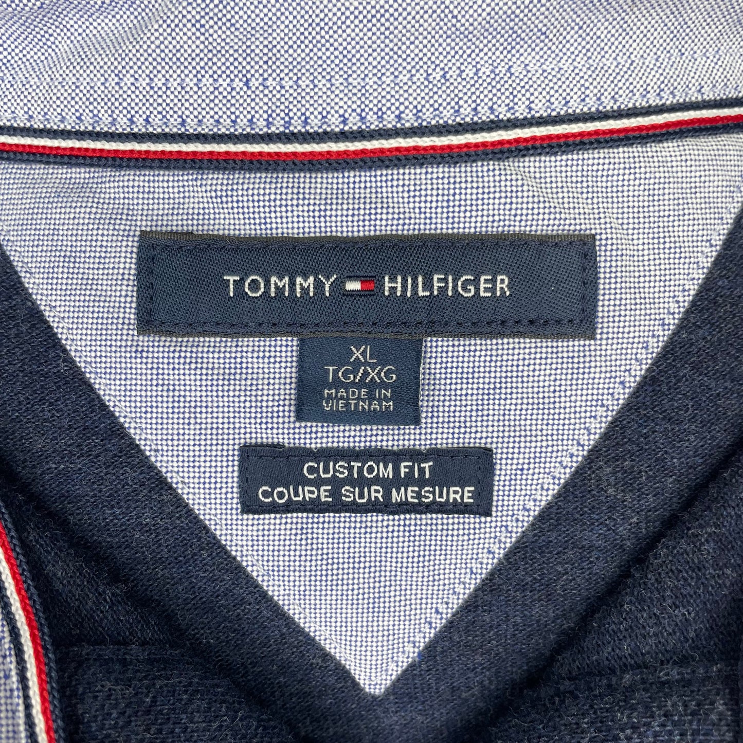 Camiseta Polo Tommy Hilfiger 🇺🇸 color azul navy Talla XL Entalle Custom Fit