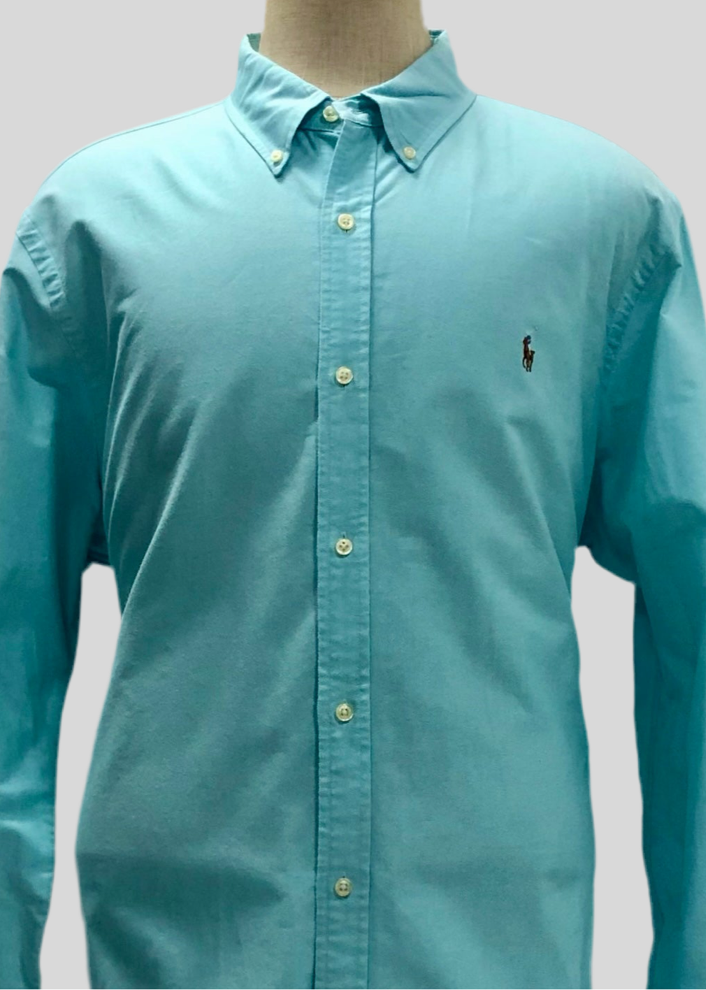 Camisa de botones Polo Ralph Lauren 🏇🏼 Oxford en color turquesa Talla XXL Entalle Slim Fit