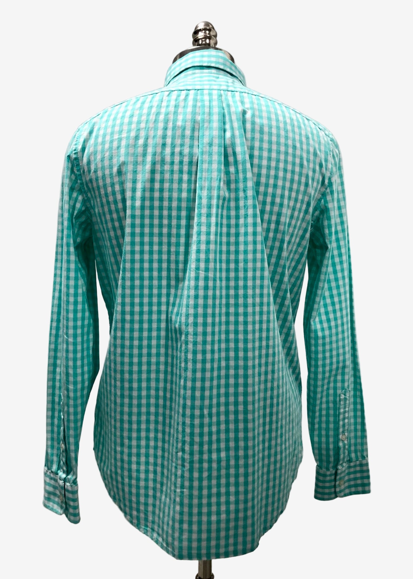 Camisa de botones Vineyard Vines 🐳 de cuadros en color turquesa y blanco Talla M Entalle Slim Fit