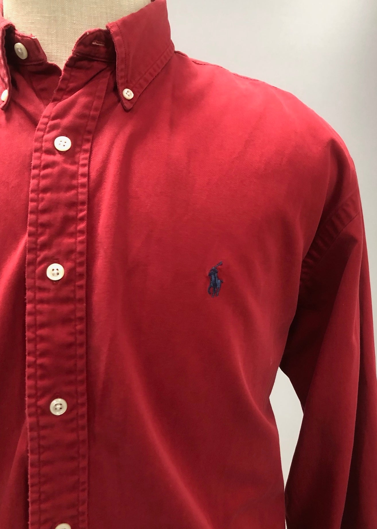 Camisa de botones Polo Ralph Lauren 🏇🏼 en color rojo Talla L Entalle Regular