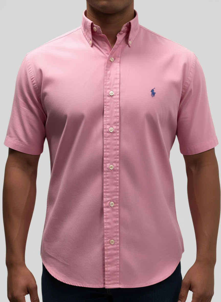 Camisa de botones Polo Ralph Lauren 🏇🏼 Color rosado Talla M Entalle Regular (ver descripción)