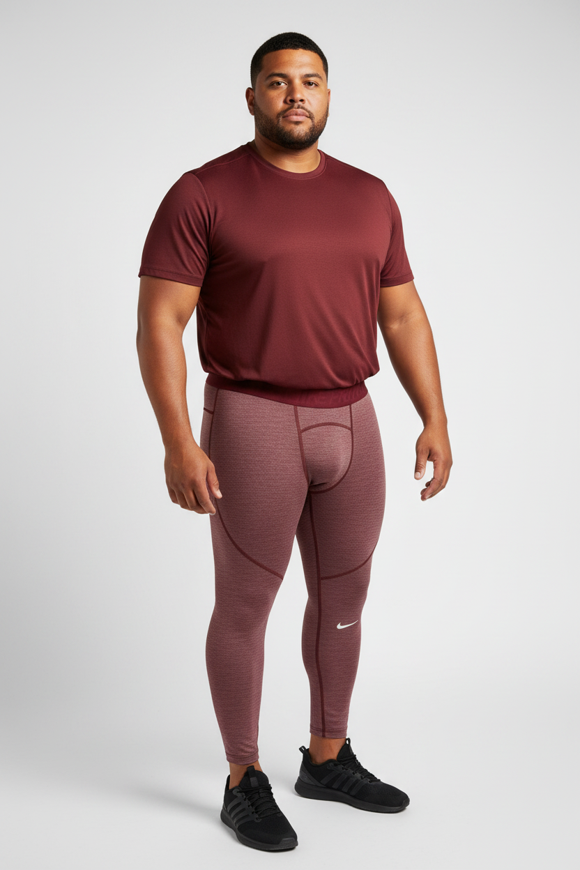 Mallas de entrenamiento licra Nike ✔️ Pro Dri-FIT 3/4 para hombre en Color rojo y blanco Talla XL