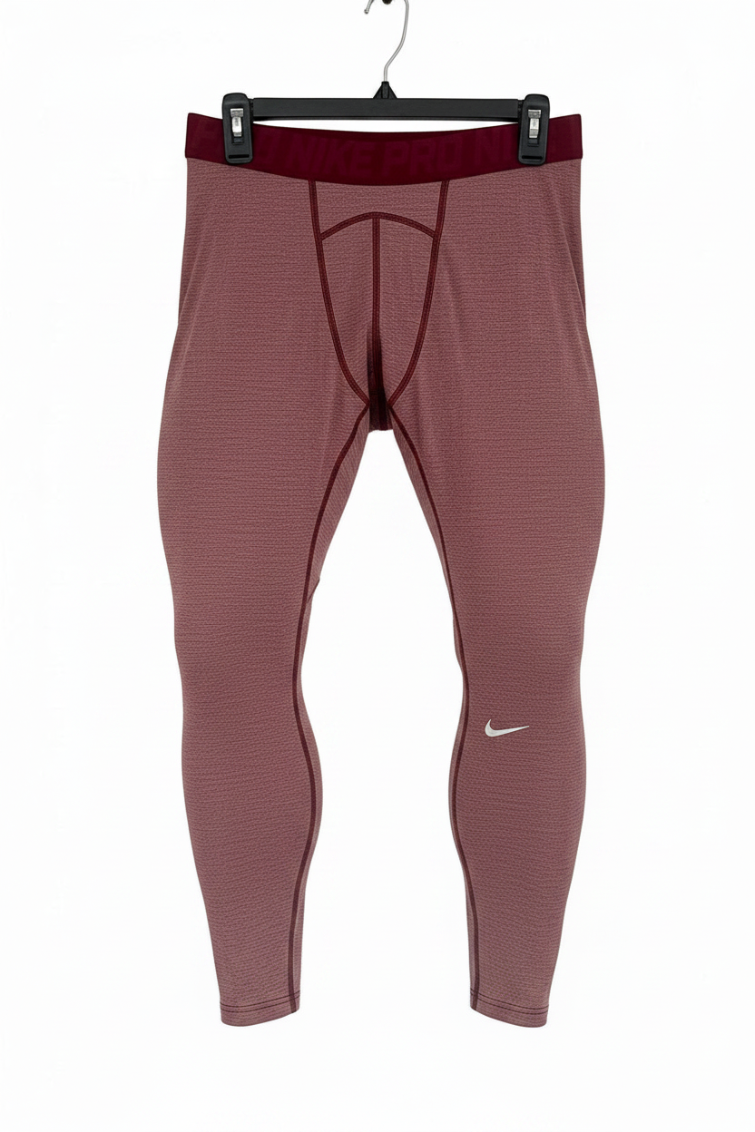 Mallas de entrenamiento licra Nike ✔️ Pro Dri-FIT 3/4 para hombre en Color rojo y blanco Talla XL