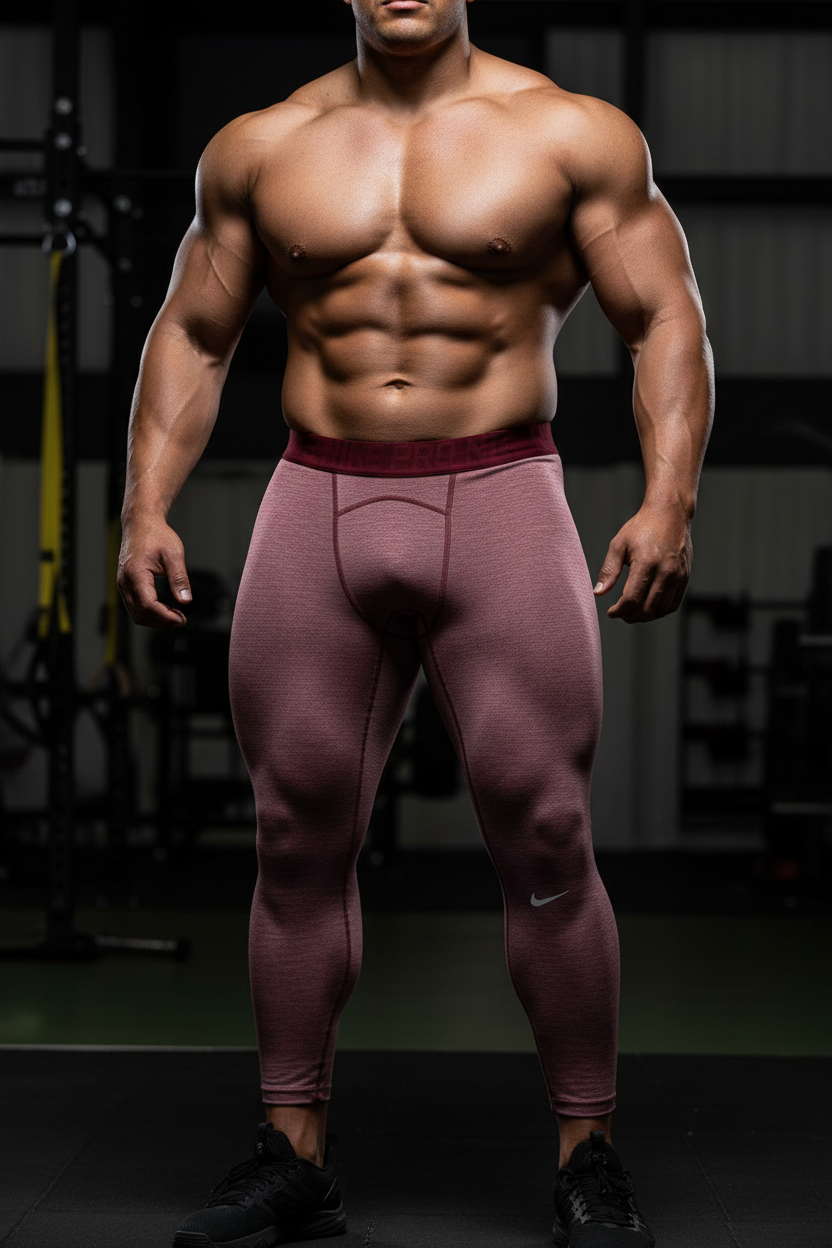 Mallas de entrenamiento licra Nike ✔️ Pro Dri-FIT 3/4 para hombre en Color rojo y blanco Talla XL