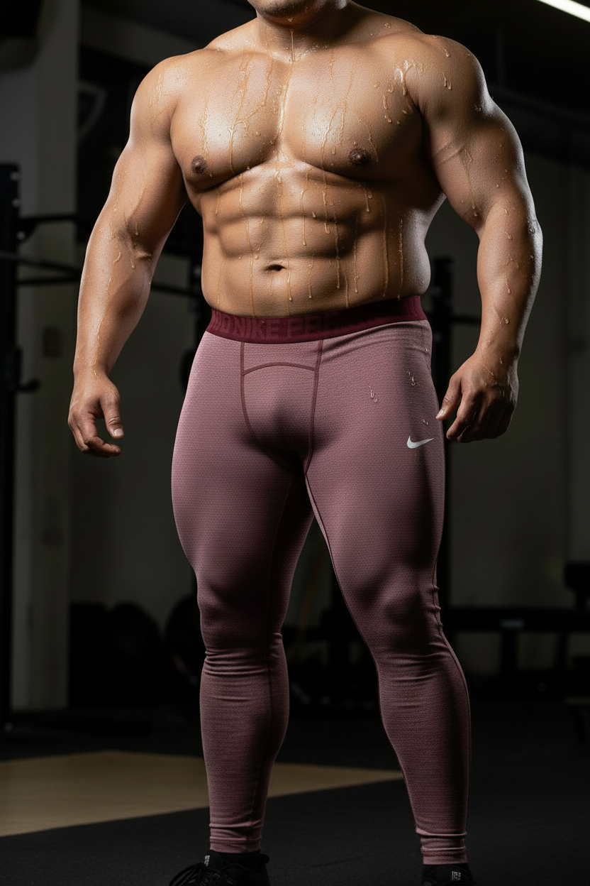 Mallas de entrenamiento licra Nike ✔️ Pro Dri-FIT 3/4 para hombre en Color rojo y blanco Talla XL