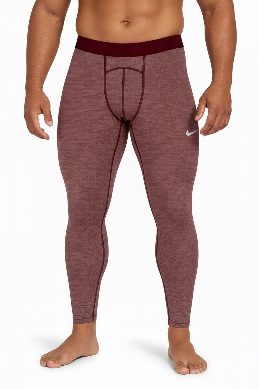 Mallas de entrenamiento licra Nike ✔️ Pro Dri-FIT 3/4 para hombre en Color rojo y blanco Talla XL