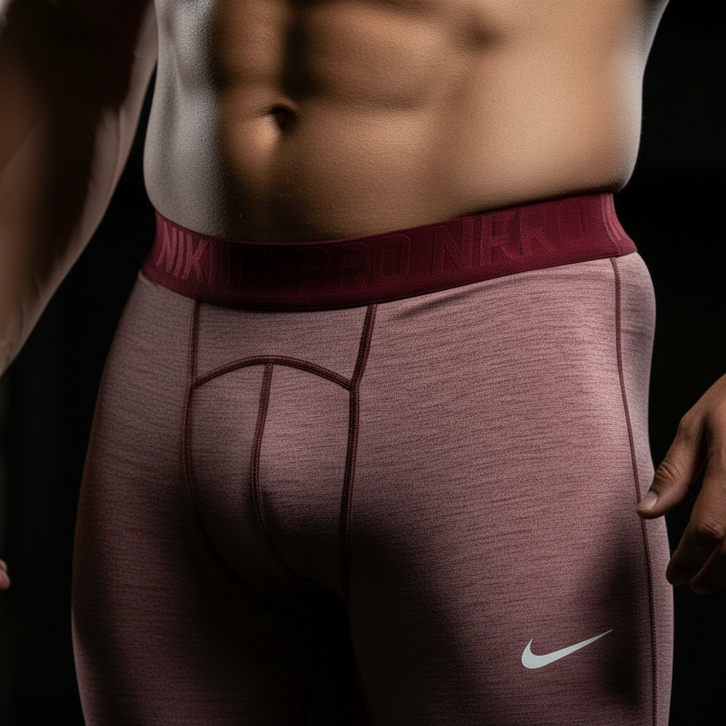Mallas de entrenamiento licra Nike ✔️ Pro Dri-FIT 3/4 para hombre en Color rojo y blanco Talla XL