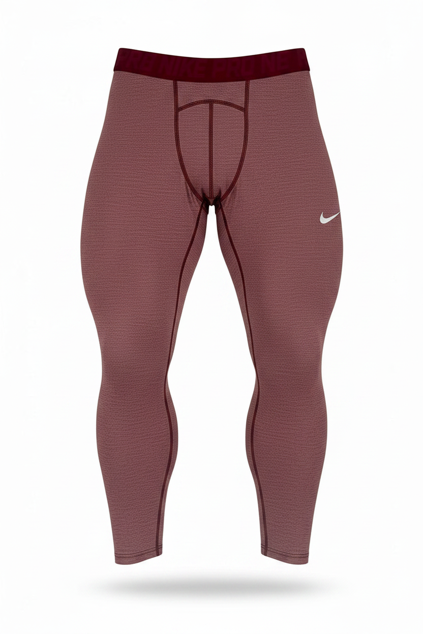 Mallas de entrenamiento licra Nike ✔️ Pro Dri-FIT 3/4 para hombre en Color rojo y blanco Talla XL