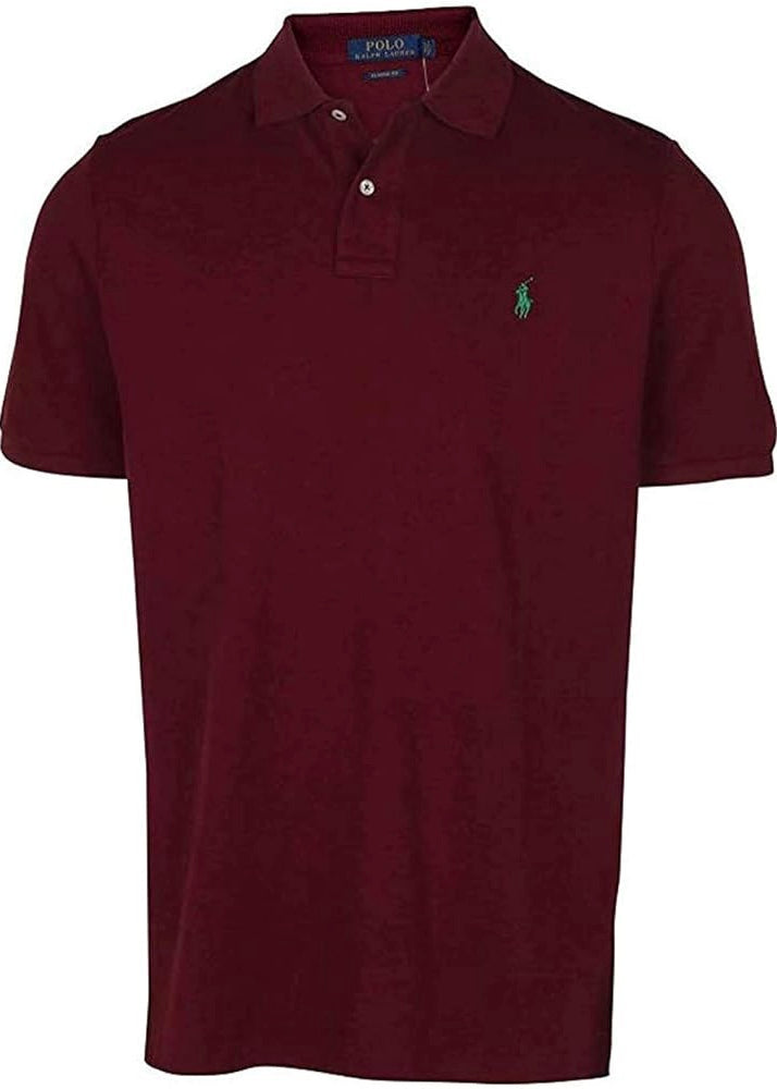 Camiseta Polo Ralph Lauren 🏇🏼 color rojo oscuro Talla M y XL Entalle Clásico