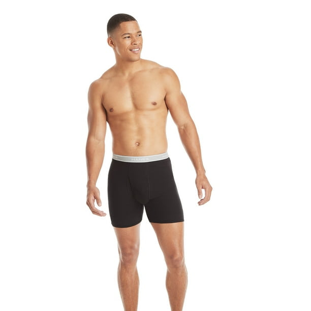 Paquete de 5 Calzoncillos tipo Boxer Hanes Comfortsoft en color negro - Tela ligera en Talla S