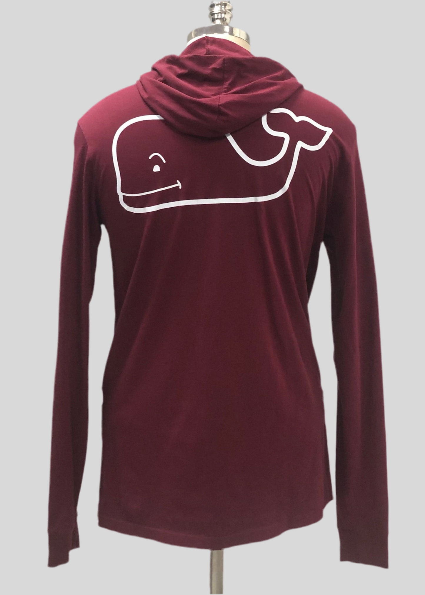 Camiseta con capucha Vineyard Vines 🐳 color rojo oscuro con Diseño de Ballena Talla S (ver descripción)