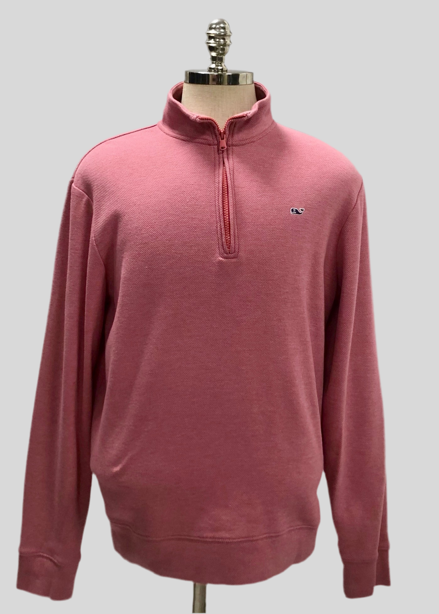 Sueter Jersey Vineyard Vines 🐳 color rosado con logo tradicional Tela algodón Pima Talla L