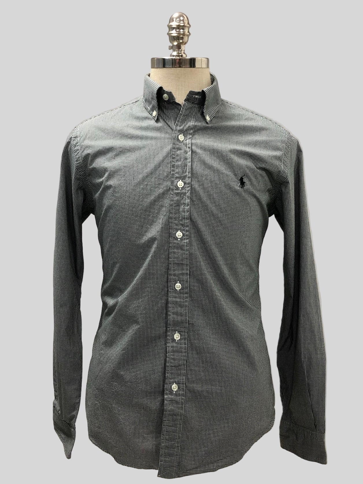 Camisa de botones Polo Ralph Lauren 🏇🏼 de cuadros finos negro y blanco Talla L Entalle Slim Fit