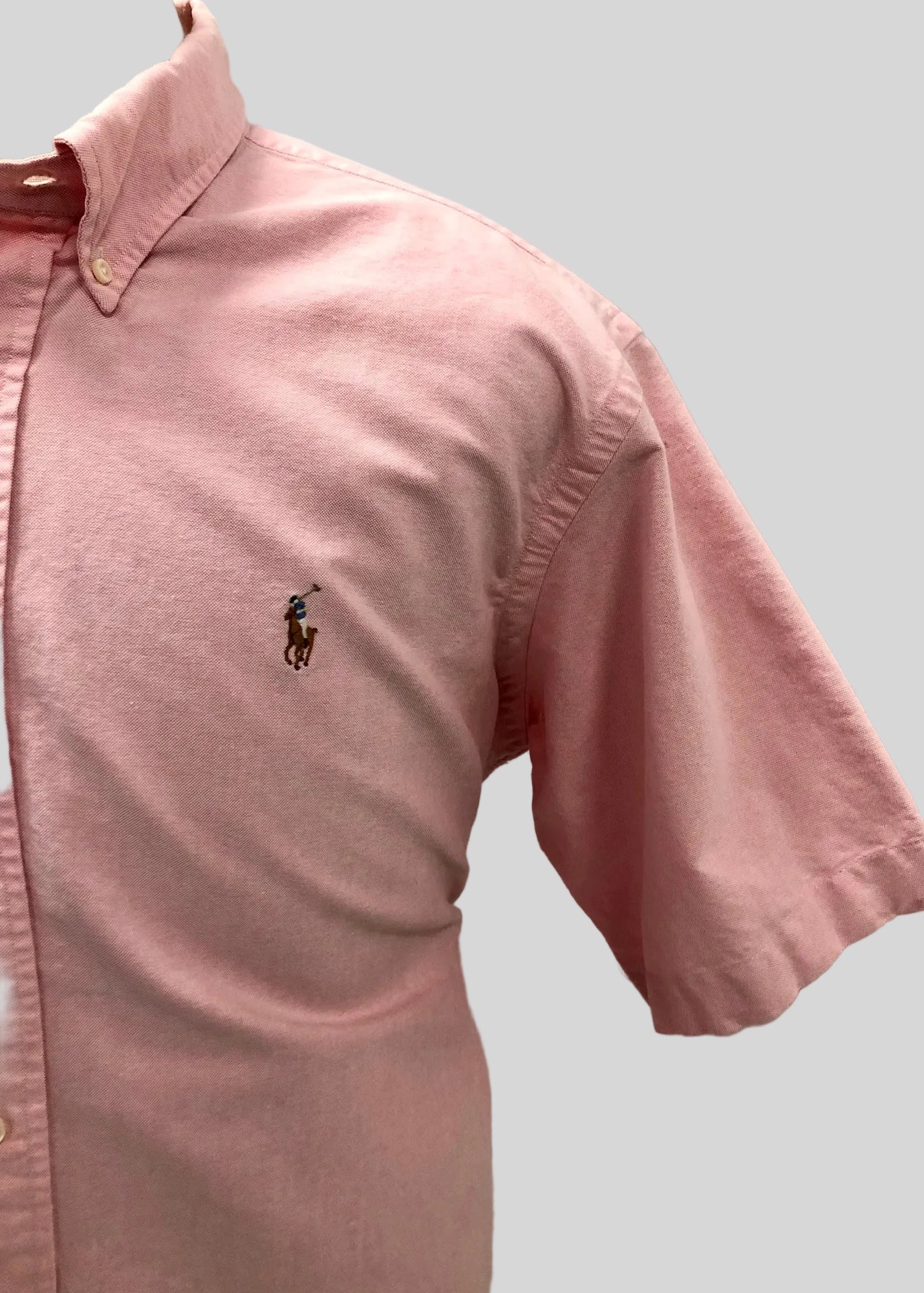 Camisa de botones Polo Ralph Lauren 🏇🏼 Oxford Color rosado claro Talla XXL Entalle Regular