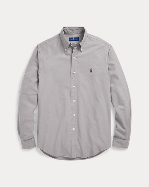 Camisa de botones Polo Ralph Lauren 🏇🏼 Oxford en color gris Talla XL Entalle Clásico