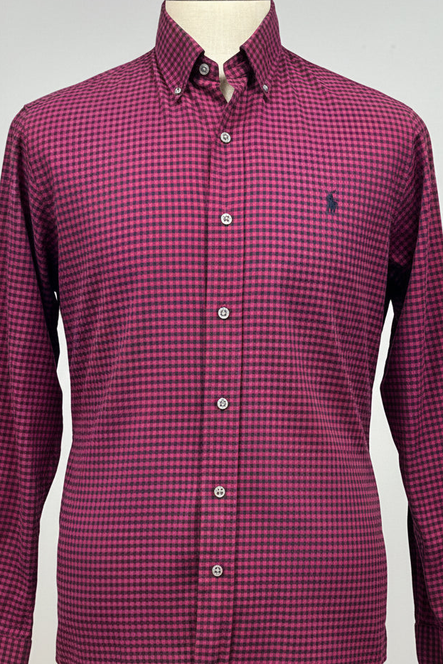 Camisa de botones Polo Ralph Lauren 🏇🏼 de cuadros gingham rojo y negro Talla M Entalle Regular