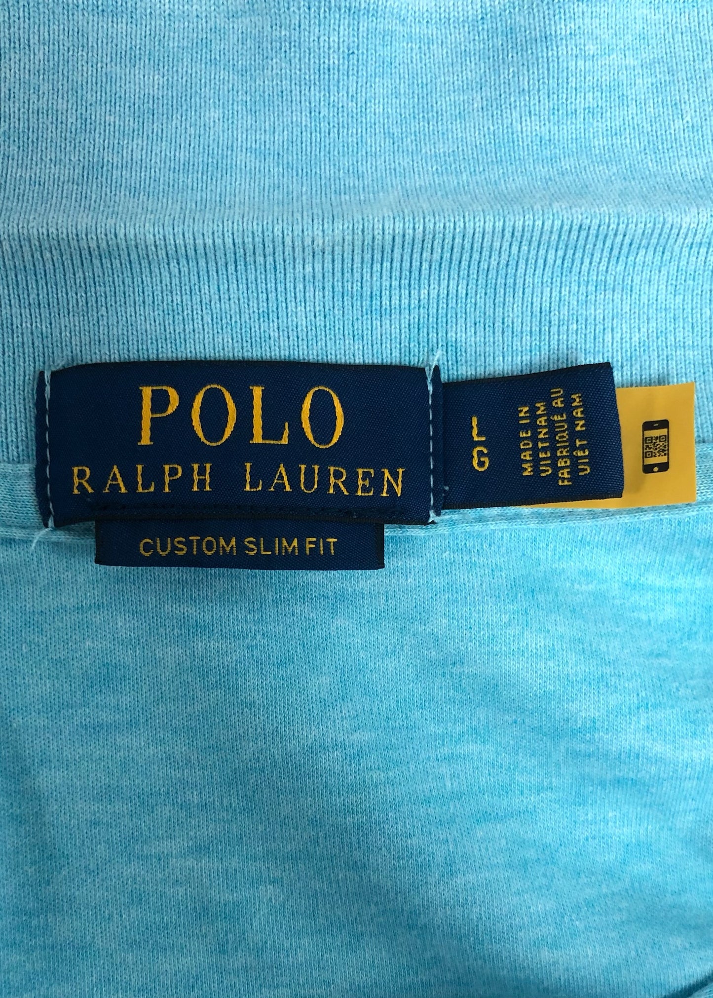 Camiseta Polo Ralph Lauren 🏇🏼 color turquesa Talla L Entalle Custom Slim Fit