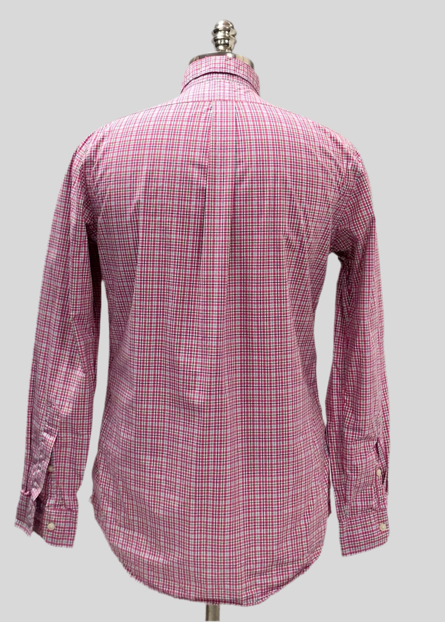 Camisa de botones Polo Ralph Lauren 🏇🏼 color blanco de cuadros en rosado, verde y azul Talla S Entalle Regular