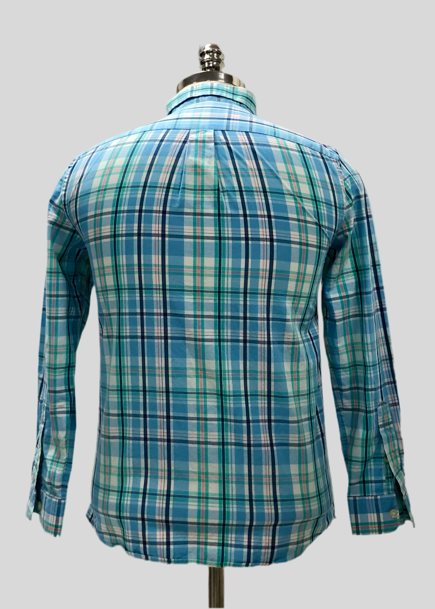 Camisa de niño Vineyard Vines 🐳 con patrón de cuadros en color verde, amarillo, azul y blanco Talla M (12-14) Entalle Regular