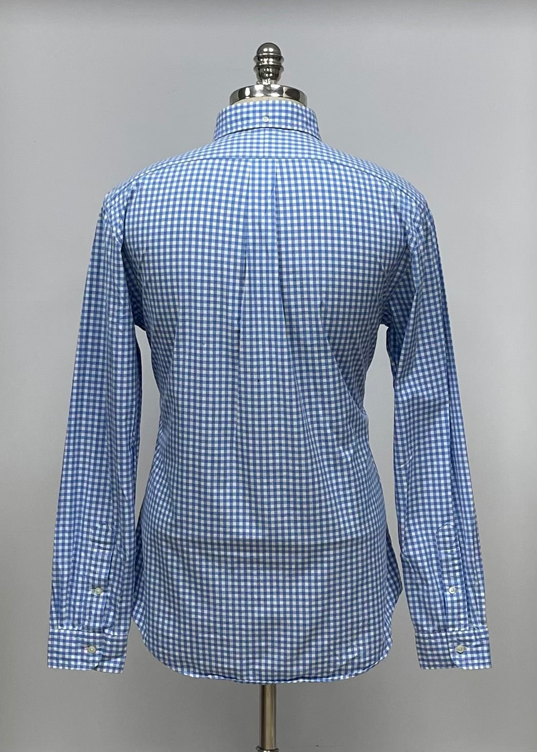 Camisa Polo Ralph Lauren 🏇🏼 con patron de cuadros gingham celeste y blanco Talla L Entalle Slim Fit