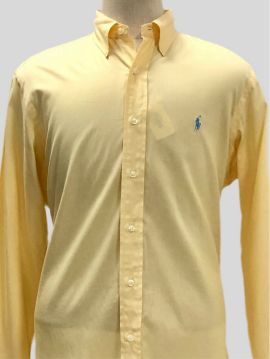 Camisa de botones Polo Ralph Lauren 🏇🏼 en color amarillo claro Talla L Entalle Clásico (ver descripción)