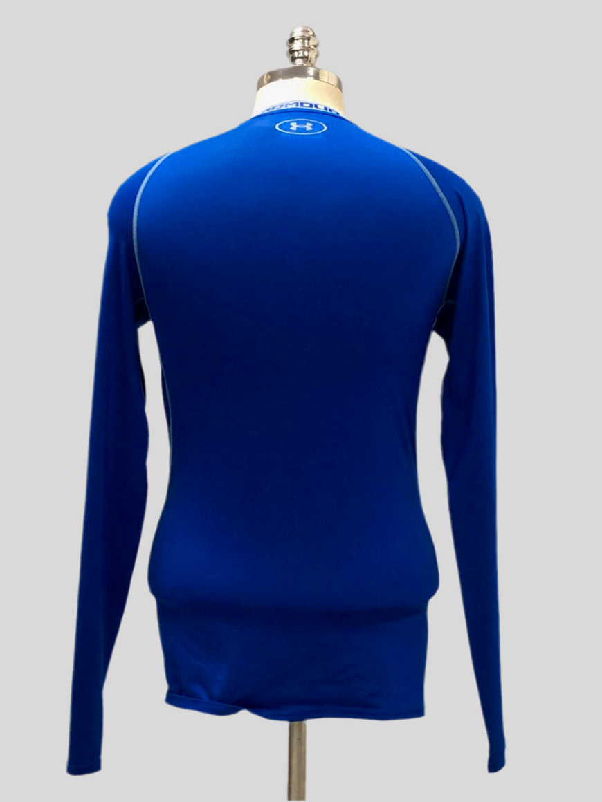 Camiseta de compresión Under Armour 🏋🏽 color azul intenso y logo en blanco Talla L