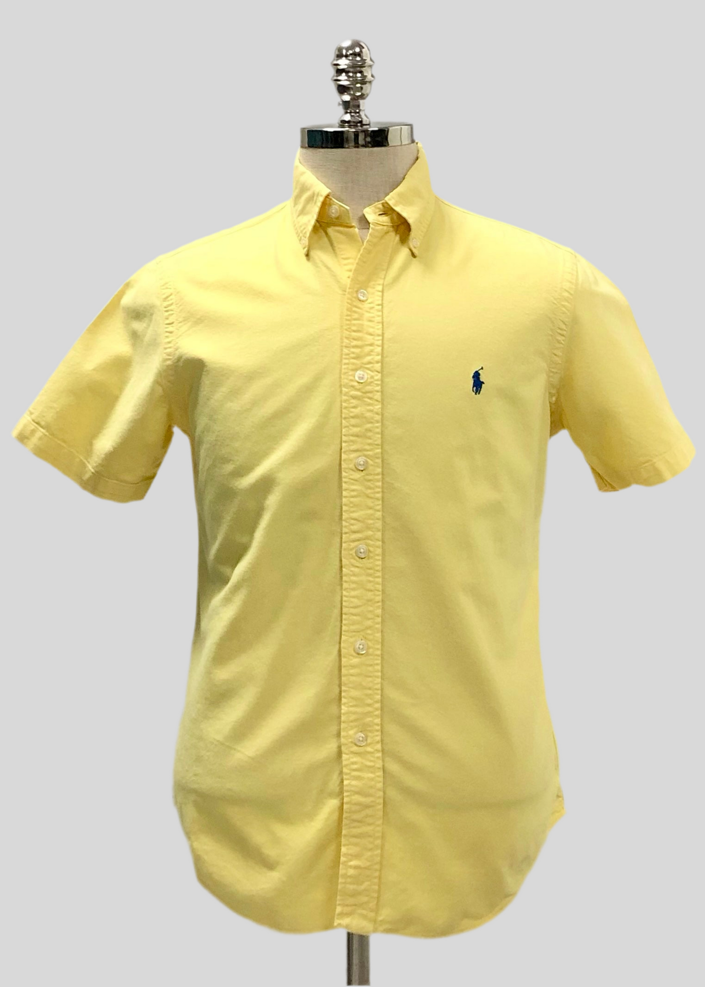 Camisa de botones Polo Ralph Lauren 🏇🏼  Oxford en color amarillo intenso Talla S Entalle Regular