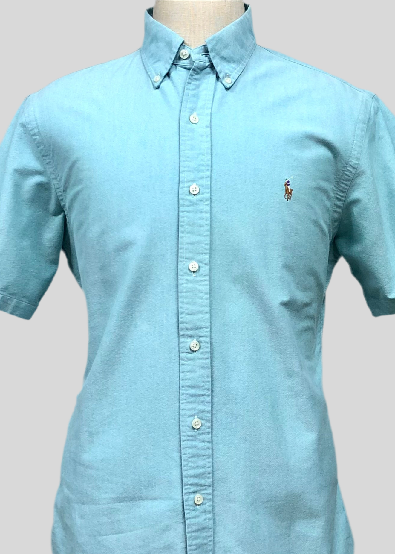 Camisa de botones en color turquesa Oxford Polo Ralph Lauren 🏇🏼 Talla XXL Entalle Regular