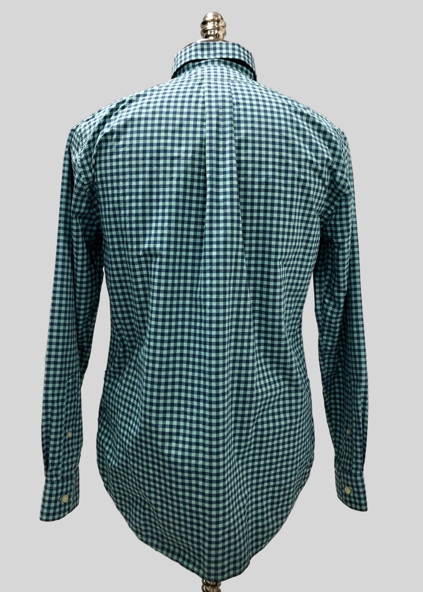 Camisa de botones Vineyard Vines 🐳 Performance de cuadros gingham en color azul y turquesa Talla M Entalle Slim Fit