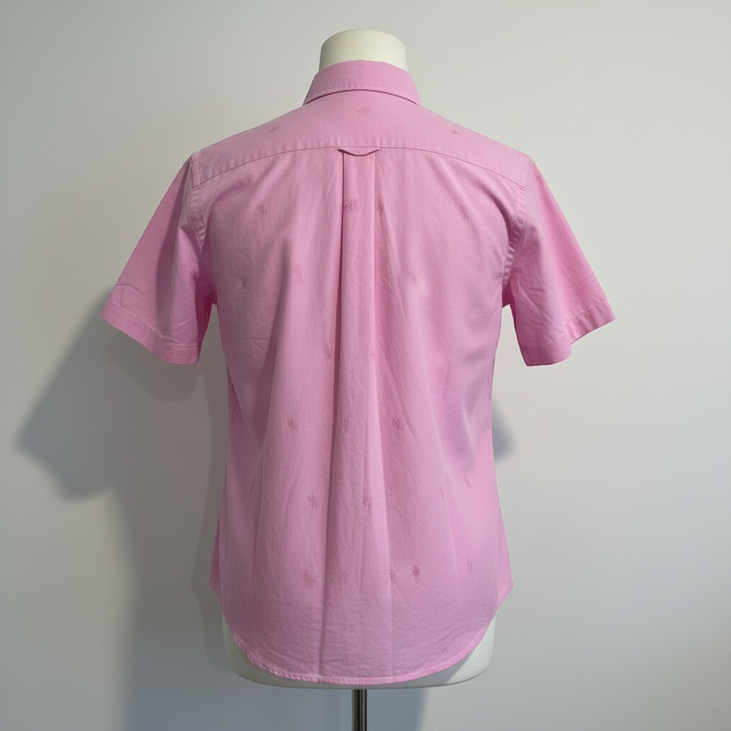 Camisa de botones Polo Ralph Lauren 🏇🏼 Oxford color rosado con diseño de logos en rosado Talla XL Entalle Regular