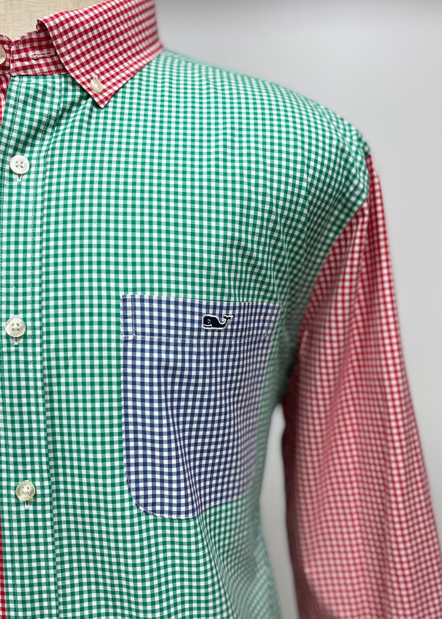 Camisa Vineyard Vines 🐳 de cuadros gingham multicolor Talla XL Entalle Clásico