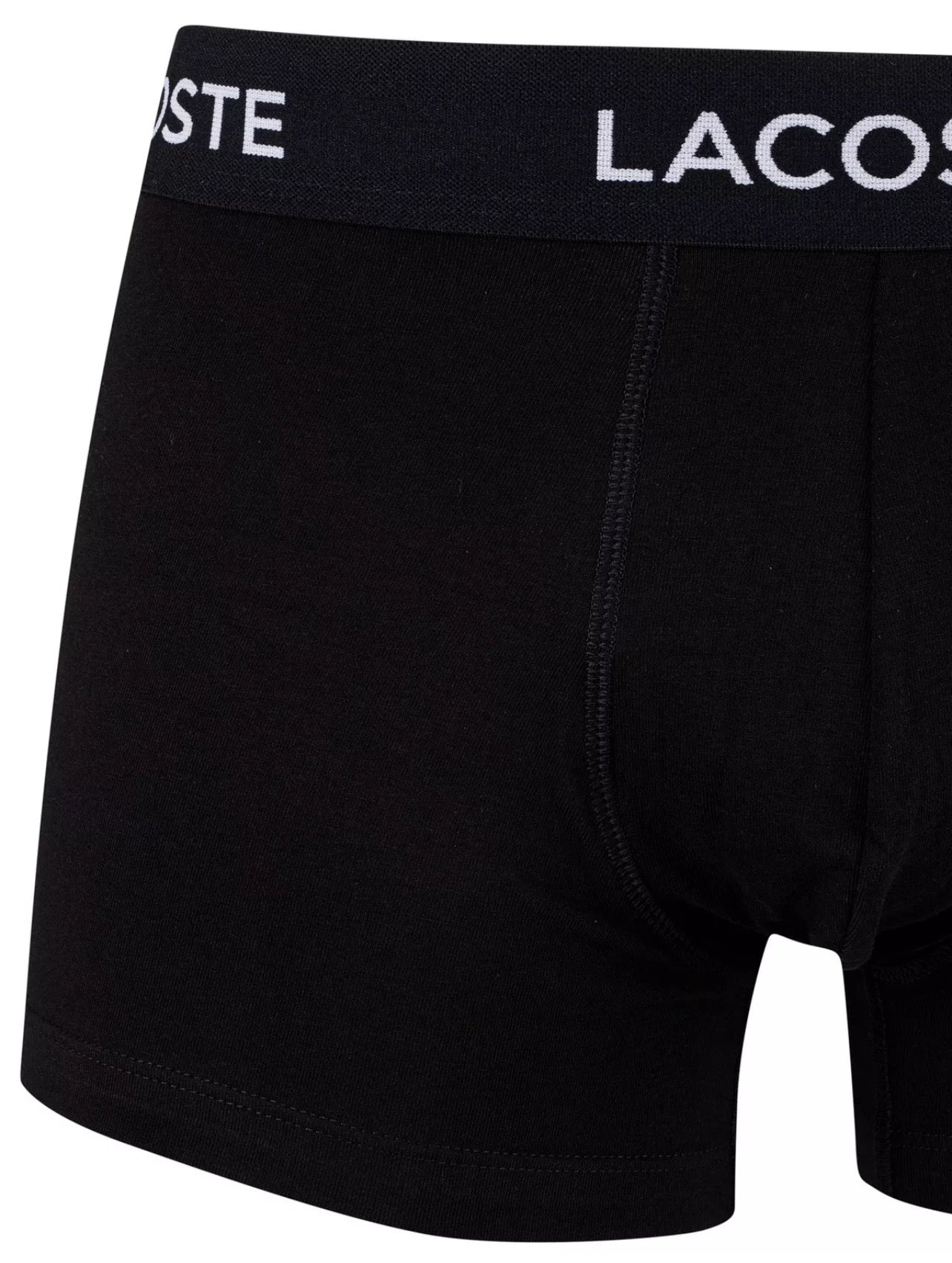 Paquete de 5 Boxer Briefs Lacoste 🐊 Tela algodón stretch color negro Talla M