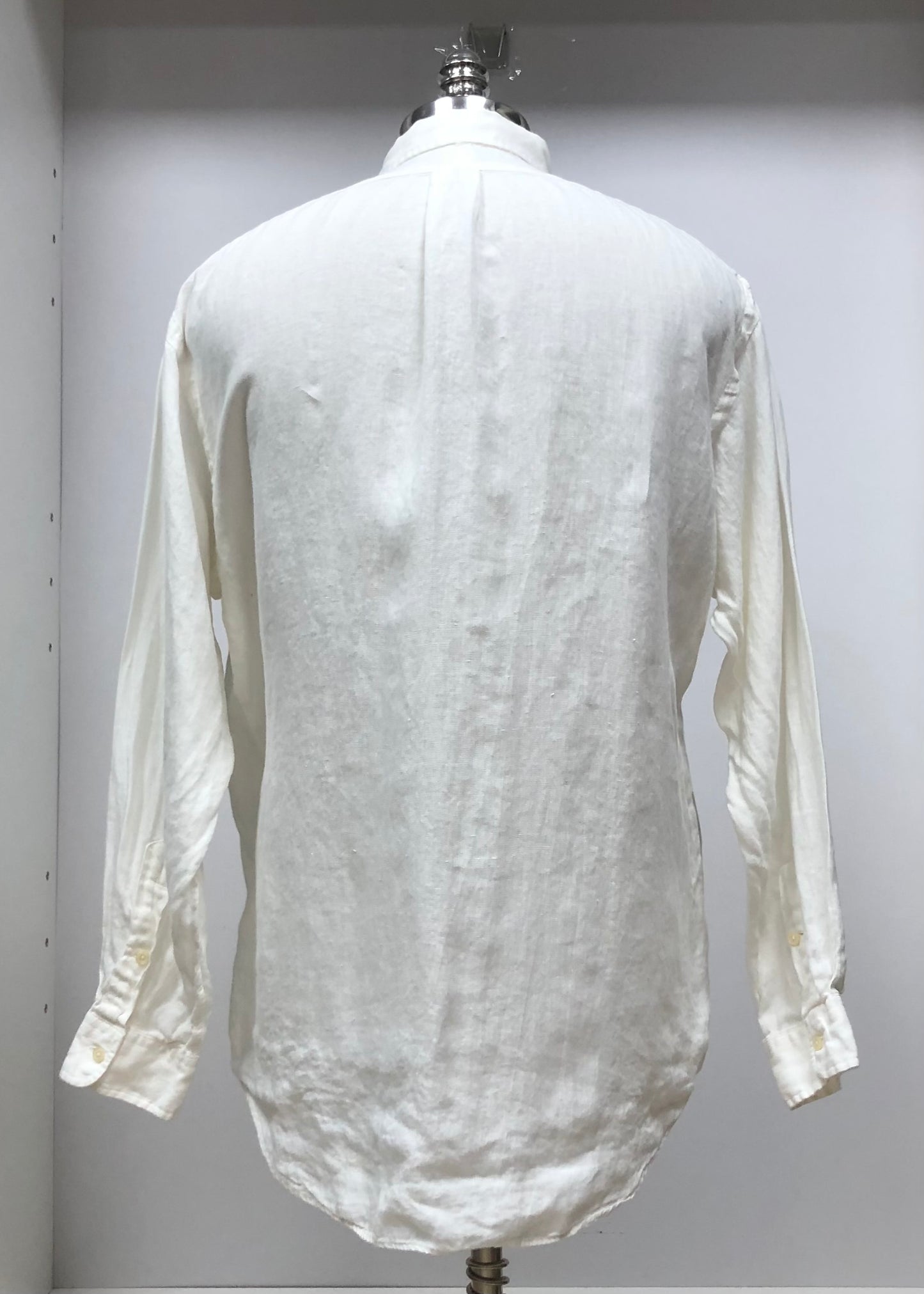 Camisa Polo Ralph Lauren 🏇🏼 de Lino en color blanco Talla L Entalle Regular (ver descripción)