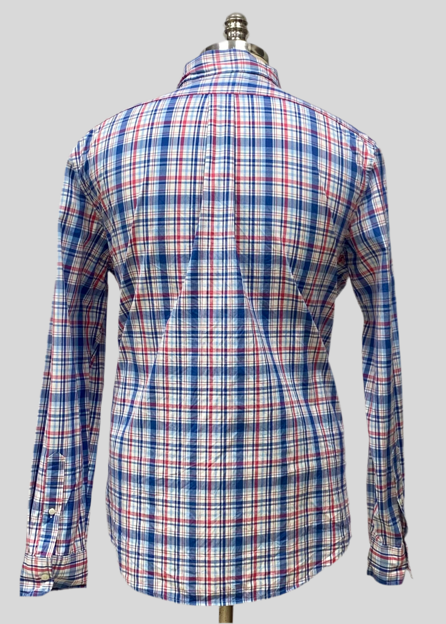 Camisa de botones Vineyard Vines 🐳 color blanco de cuadros en color rojo y azul Talla L Entalle Slim Fit