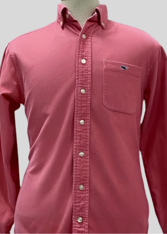 Camisa de cuadros Vineyard Vines 🐳 de cordoroy en color rosado magenta Talla S Entalle Regular