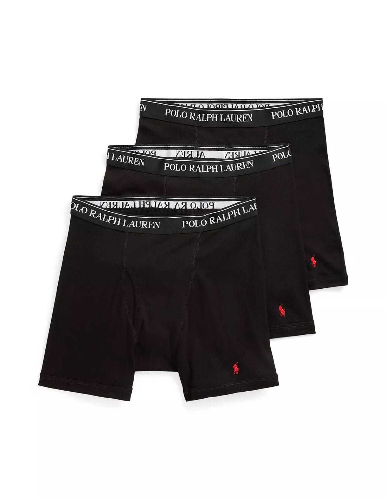 Paquete de 3 Boxer Briefs Polo Ralph Lauren 🏇🏼 Classic Fit Tela algodón stretch color negro Talla XL