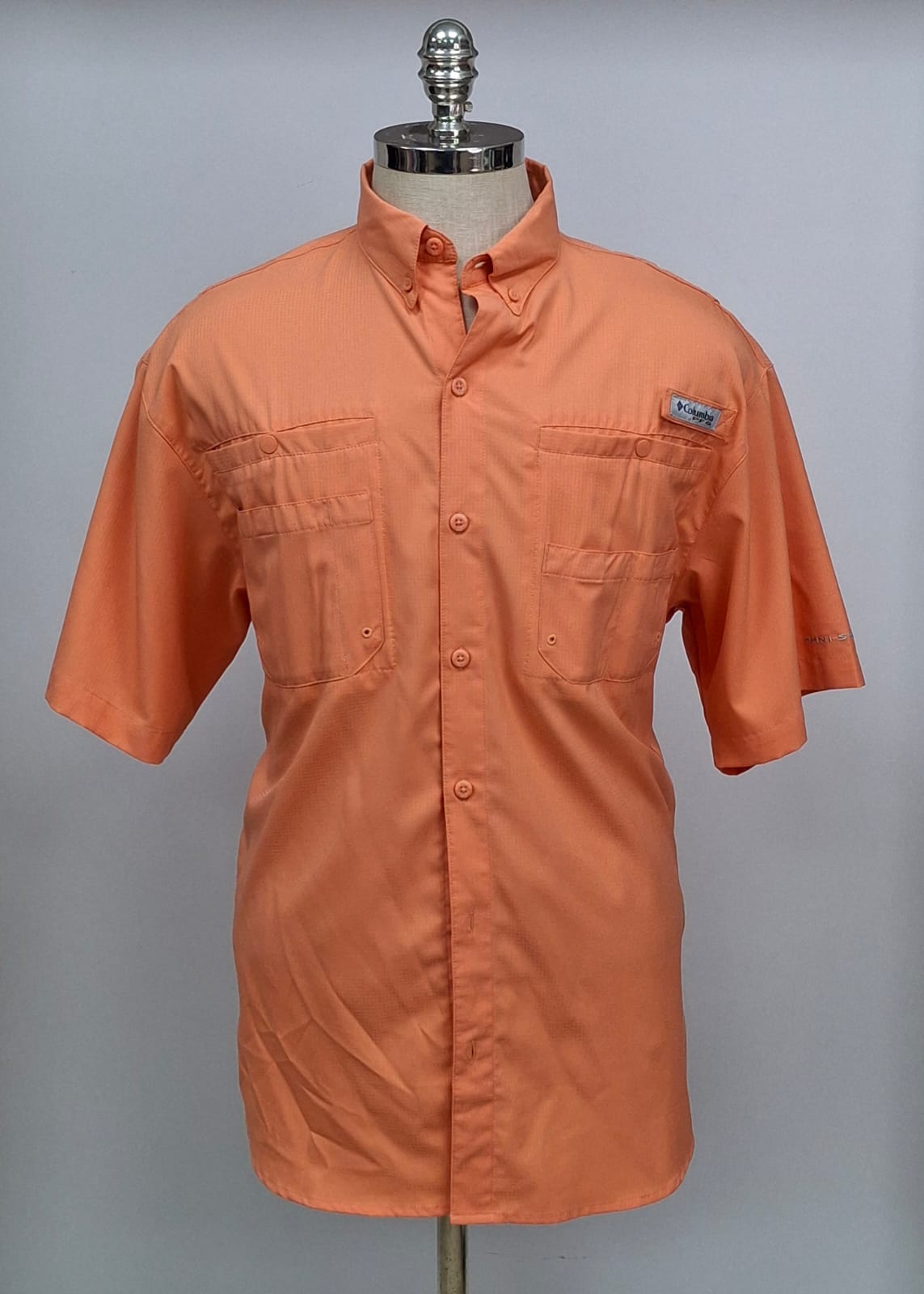 Camisa Columbia 🔹color naranja con Omni Shade Manga corta Talla M (ver descripción)